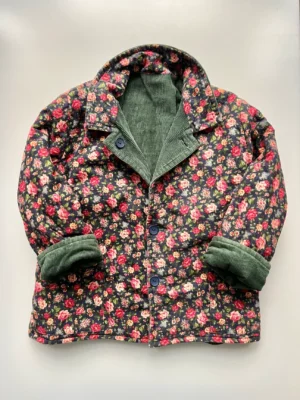 handmade needlecord floral jacket