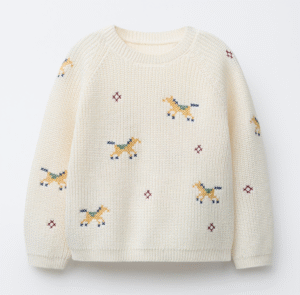 horse cross stitch jumper