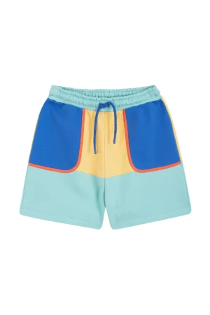 kids colour block shorts