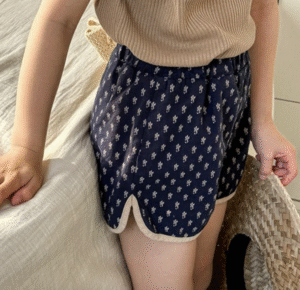 navy paisley shorts