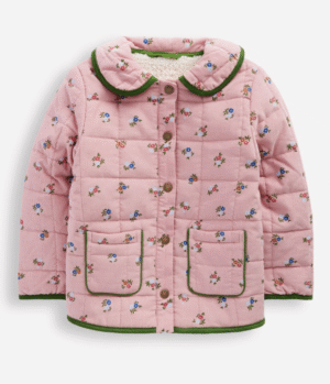 pink cord collar jacket