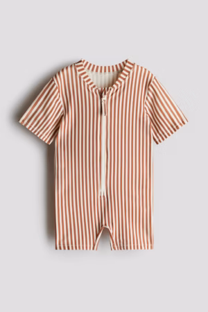 striped baby swimsuit