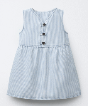 striped twill dress