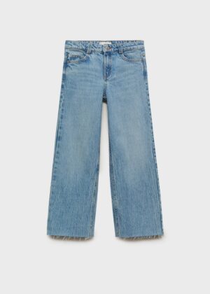 girls wide frayed leg jeans