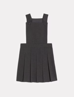 grey pinafore
