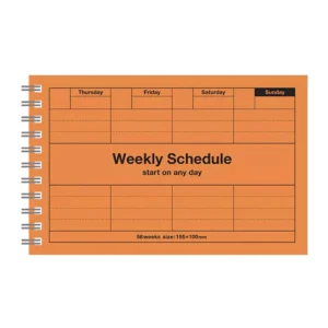 weekly schedule