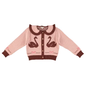 pink swan cardigan