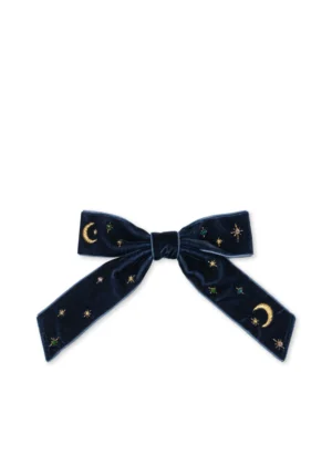 navy velvet bow