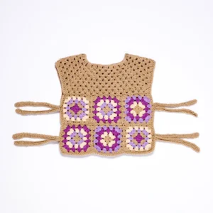 crochet woolen vest