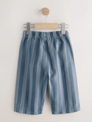 blue denim striped trousers