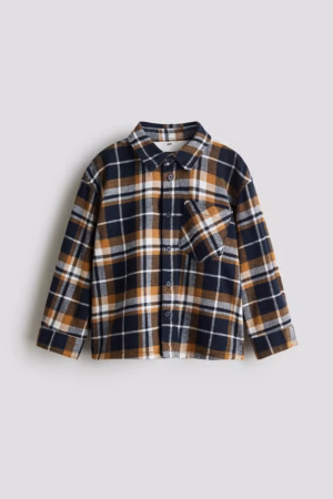 navy check boys shirt