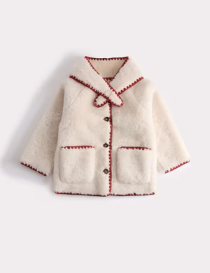 blanket stitch borg coat