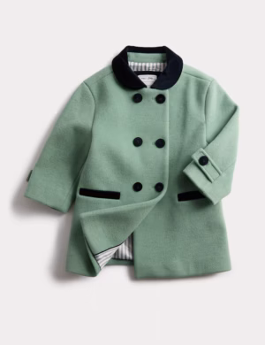 kids green pea coat