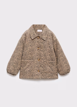 leopard print corduroy coat