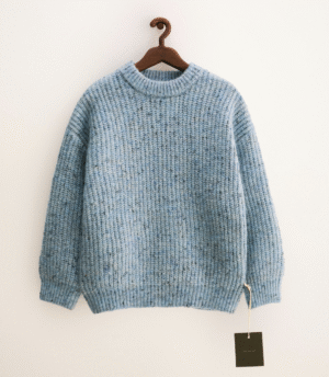 pale blue chunky wool jumper