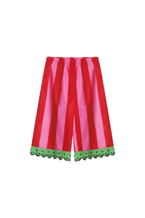 pink striped trousers