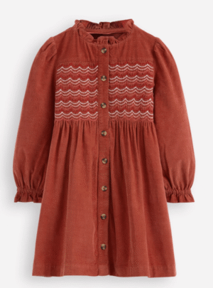 long sleeved smocked dress