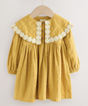 yellow collar dress