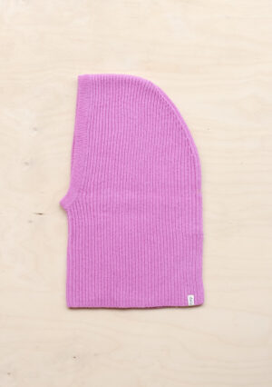 kids pink merino wool hood