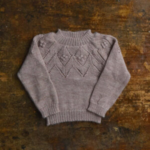 lavender handknit kids jumper