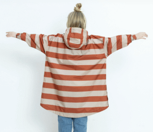 striped kids raincoat
