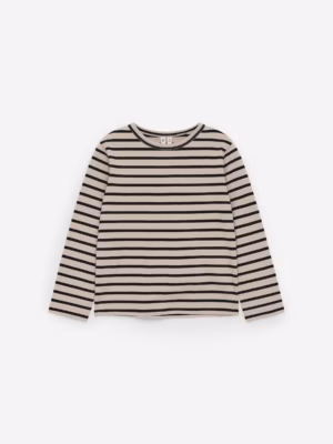 beige and black striped t-shirt
