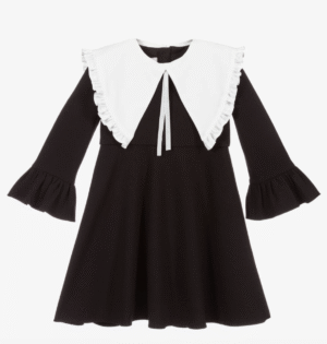 black girls dress with white collar
