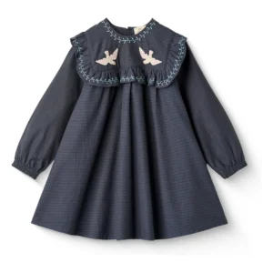 blue check dress