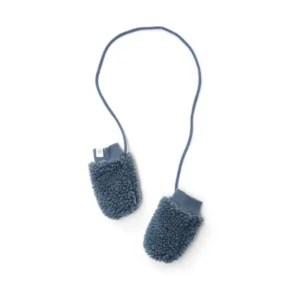blue teddy mittens