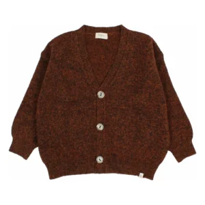 brown knitted kids cardigan
