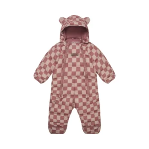 pink check onesie