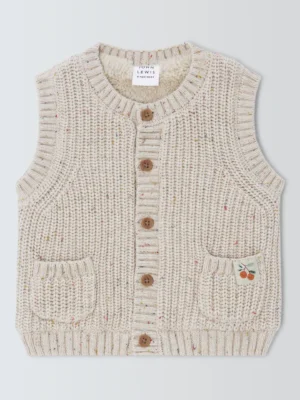 cream borg lined vest