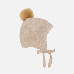 wool felt baby bonnet