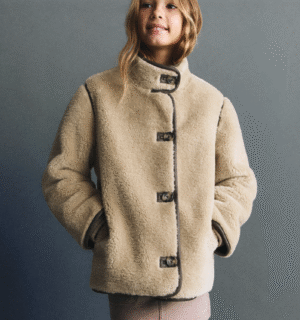 girls fur effect coat