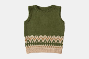 green fair isle vest