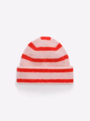 red stripe kids alpaca beanie hat