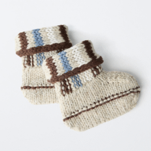knitted baby booties
