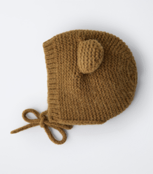 knitted bonnet with ears