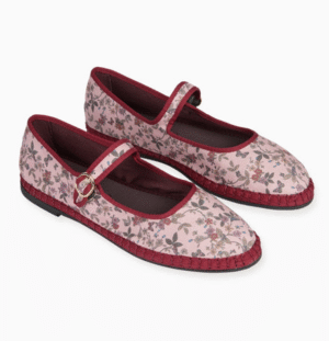 pink floral mary janes