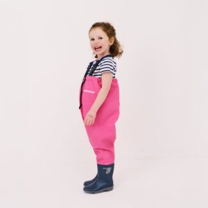 kids pink waders
