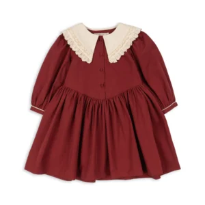 red collar dress