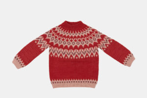 red fair isle jumper