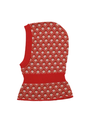 kids red knit balaclava