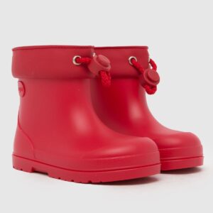 red short wellies