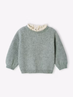 sage rib knit baby jumper