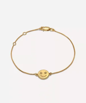 smiley face gold bracelet