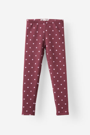 heart fleece leggings