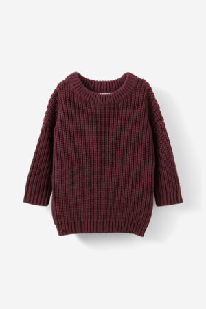 burgundy knit jumper
