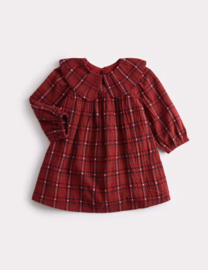 red tartan baby collared dress