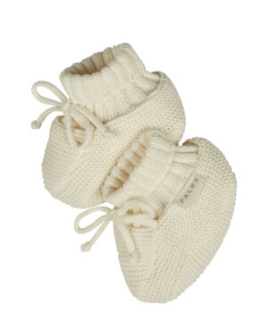 cream knitted baby booties